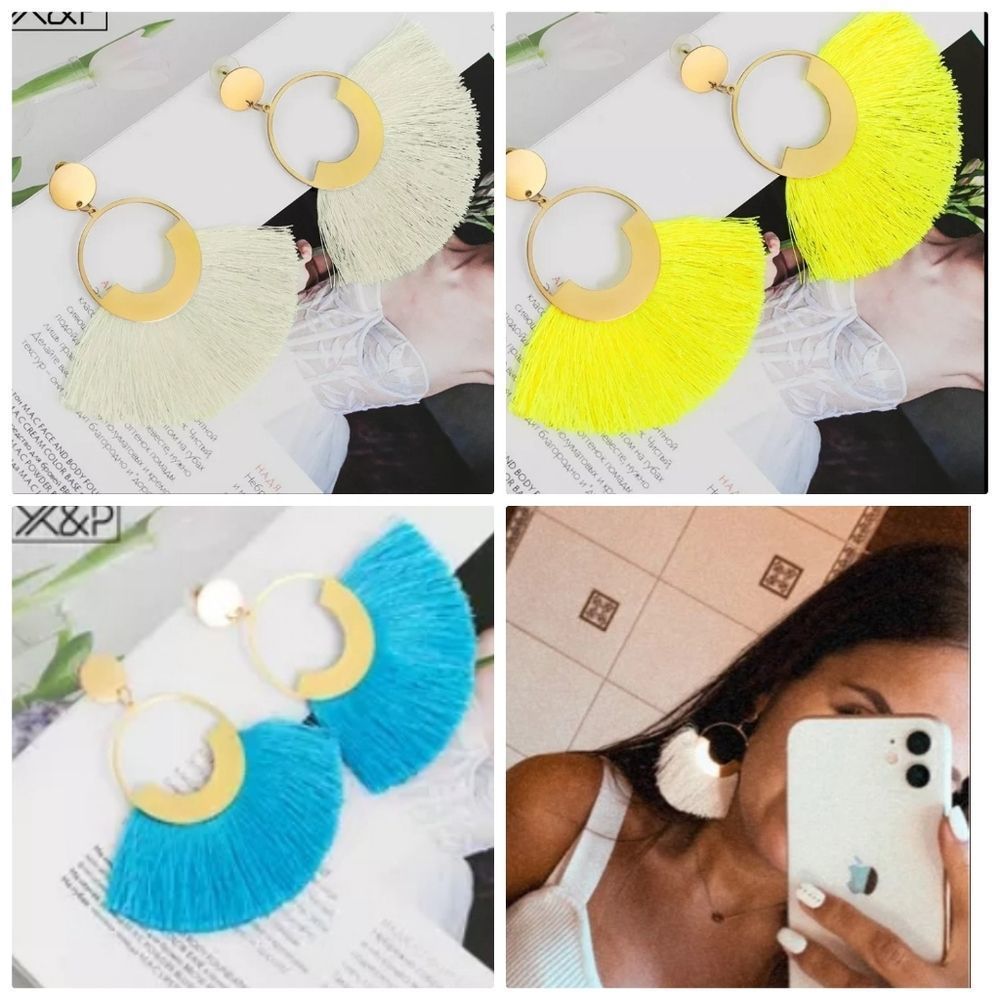 Fashion Bohemian Big Tassel Earrings for Women 202